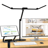 Lampe de Table LED de Lecture et d'Étude avec Télécommande, Lampe de Bureau de Luxe Pliable à Bras Réglable pour la Maison et la Décoration