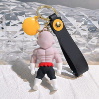 Porte-clés Anime en PVC Souple à Vendre : Accessoires de Porte-clés 3D en Caoutchouc à l'effigie de Personnages de Dessins Animés