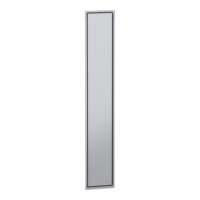 Panneau arrière d'armoire NSYBPN224, acier, gris, 2200 mm de long x 400 mm de large, adapté aux séries PanelSeT SFN, SFN Kit