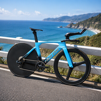Vélo de course sur route en fibre de carbone 700C, 24 vitesses, groupe sans fil, frein à disque hydraulique, roue en carbone à 3 rayons
