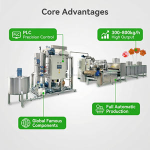 Máquina de Producción de Gomitas, Máquina para Hacer Gomitas Duras, Línea de Producción de Ositos de Goma - Product Image 1