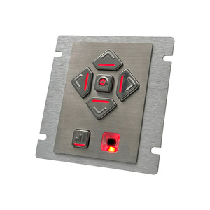 Teclado de Navegación por Voz Compatible con ADA con Símbolos en Braille, IP65 Resistente al Agua, Acero Inoxidable, Teclado USB para Cajero Automático y Kiosco AKB10 - Product Image 1