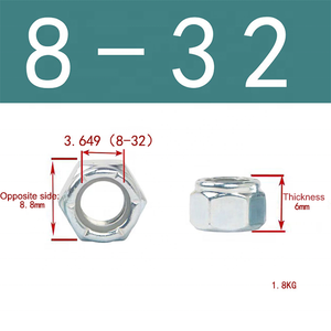 Fabrication OEM d'écrous hexagonaux autobloquants en acier inoxydable galvanisé de type américain M2 M2.5 M3 M4 M5 M6 M8 - Product Image 4