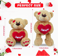 Je t'aime ours en peluche 14 pouces ours en peluche avec oreiller coeur rouge cadeau en peluche Animal en peluche