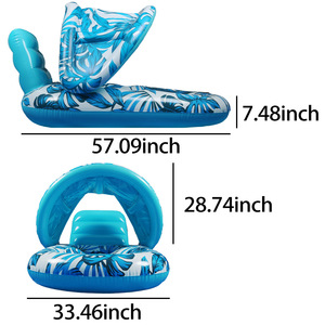 Canapé flottant gonflable d'été <span class=keywords><strong>pour</strong></span> piscine et plage, en PVC, <span class=keywords><strong>pour</strong></span> <span class=keywords><strong>bain</strong></span> <span class=keywords><strong>de</strong></span> <span class=keywords><strong>soleil</strong></span>, lit flottant aquatique, tapis <span class=keywords><strong>de</strong></span> <span class=keywords><strong>soleil</strong></span>, chaise longue aquatique - Product Image 4