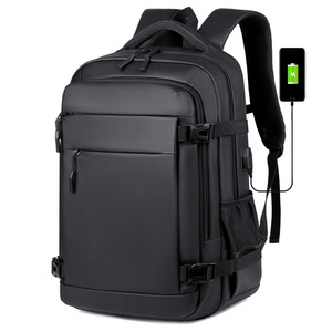 Individuelles Logo Outdoor Büro Design Sport Oxford Schwarzer Herren USB Wasserdichter Rucksack Design Schul-Laptop-Tasche Rucksäcke - Product Image 5