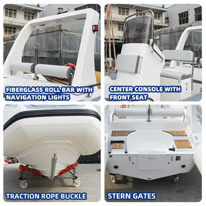 RIB <span class=keywords><strong>580</strong></span> Yacht gonflable en fibre de verre <span class=keywords><strong>Semi</strong></span>-<span class=keywords><strong>rigide</strong></span> gonflable PVC Hypalon Rib Boat avec ancre avancée - Product Image 4