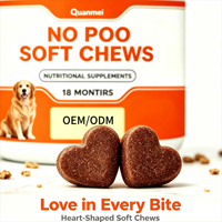 Friandises à mâcher molles No Poo, compléments nutritionnels pour animaux de compagnie pour empêcher les chats et les chiens de manger leurs excréments ; Compléments probiotiques ; OEM