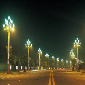 โคมไฟถนน LED แบบเสาสูง IP65 สำหรับตกแต่ง ฐาน E27 หลายหัวส่องสว่าง ใช้สำหรับถนน สนามกีฬา และไฟส่องสว่างภูมิทัศน์ ทำจากอลูมิเนียมอัลลอย - Product Image 5