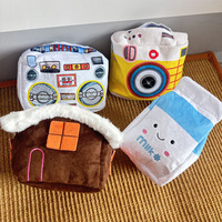 Jouet pour chien en peluche interactif, écologique, non toxique, qui cache des friandises, qui couine, pour petits chiens, soulagement de l'anxiété, compagnon de jeu
