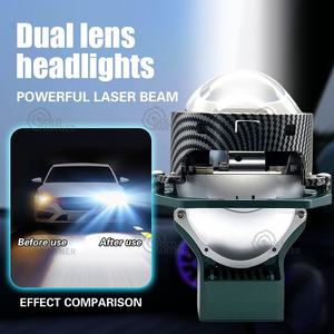 RISING 3.0 pouces <span class=keywords><strong>GL66</strong></span> 170W Lentille de projecteur laser double, cache de lentille de projecteur 3 pouces, phare de projecteur Biled, phares de voiture, projecteur - Product Image 2
