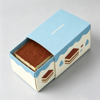 Boîte d'emballage en papier pour tiramisu avec impression de logo personnalisé, papier alimentaire, pâtisserie, boulangerie, emballage en chocolat pour tiramisu