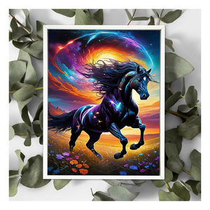 성인을위한 하이 퀄리티 5d DIY 다이아몬드 페인팅 키트 판타지 말 동물 그림 전체 다이아몬드 자수 모자이크 홈 장식 - Product Image 2