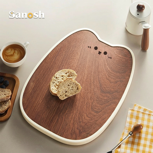 Sanosh gỗ mun thớt thực phẩm lớp chống nấm mốc bền chặt khối cho hộ gia đình sử dụng dày xương thớt Hội Đồng Quản Trị - Product Image 1