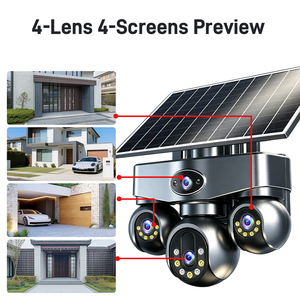 20MP 4 Lens 4 Screen Solar WiFi/4G <b>Camera</b> 16000mAh Battery AOV 24/7 Continuous Record <b>Outdoor</b> Home Security PTZ <b>Camera</b> V380 Pro - Product Image 2