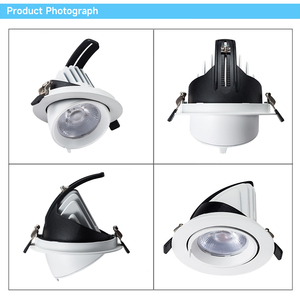 Hiện đại 20W 30W 40W <span class=keywords><strong>LED</strong></span> Gimbal Downlight nhúng voi thân cây đèn trần cho Gallery Mall cửa hàng triển lãm chiếu sáng lịch thi đấu - Product Image 5