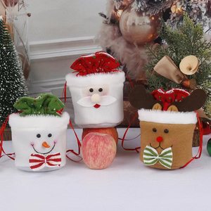 Set de Muñecos de Papá Noel para Navidad, 15cm, Decoración <span class=keywords><strong>Navideña</strong></span>, Bolsa de Manzanas <span class=keywords><strong>Navideña</strong></span>, Colgante de Caramelo, Regalo Festivo para Interiores, Muñeco de Nieve - Product Image 1