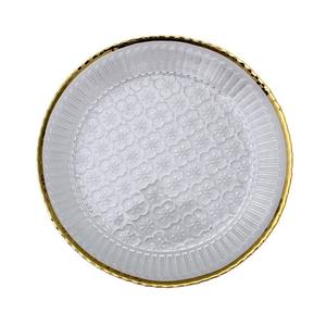 Assiettes de service personnalisées d'usine, style nordique, bord doré, assiettes à salade, assiettes à steak, vaisselle de service pour la maison, assiettes à dessert, assiettes de dîner occidentales, assiettes de restaurant - Product Image 1