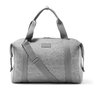 Custom Korte Afstand Trip Duffel Gymtas Lichtgewicht Zwart Neopreen Duffel Reistas Voor Mannen Dames