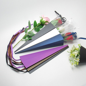 Boîte d'emballage de rose de saint-valentin, boîte-cadeau de fleur simple, boîte à fleurs transparente faite à la main, vente en gros - Product Image 4