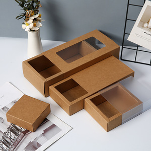 ECO Kraft Kağıt Çekmeceli Ambalaj Kutusu Buzlu Kapaklı Özel Baskılı Telefon Kılıfı Parfüm Giyim Hediye Paketleme Kutusu Logolu - Product Image 5