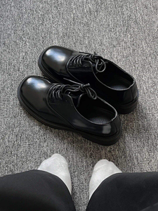 Men Formal Oxford <b>Shoes</b> <b>Black</b> Lacquered Lace Up Round Toe Dress Footwear for Office <b>Wedding</b> Party - Product Image 2