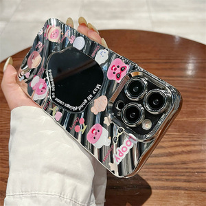 Carino Beaver <span class=keywords><strong>iPhone</strong></span> 16 Wave <span class=keywords><strong>specchio</strong></span> custodia adatta per telefono <span class=keywords><strong>11</strong></span> placcato 14TPU All-Inclusive <span class=keywords><strong>Cover</strong></span> protettiva - Product Image 4