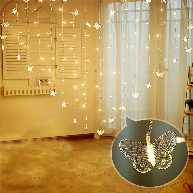 Christmas Garland Heart Shaped Fairy Curtain Light For Valentine Holiday Party Home Wedding New Year