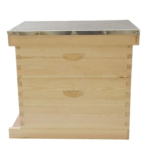 Matériel d'apiculture fourni directement par les fabricants : Ruche double à dix cadres style Lang, en pin, sans nœuds, vente en gros - Product Image 1