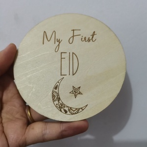 Letrero de Anuncio de Nacimiento de Madera con la Frase 'Hello World' - Product Image 4