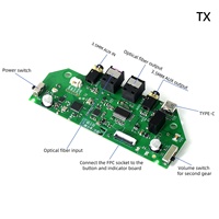 Module audio Auracast sans fil sur mesure, solution PCBA émetteur-récepteur audio, entrée fibre optique BT 2.4G 3.5mm