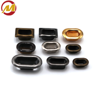 Oeillets ovales en métal, 14mm (trou) œillets argentés avec rondelles œillets ovales œillets pour bricolage sac à vêtements accessoires de couture