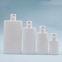 10-50ml PET Plat Flip Petit Échantillon Bouteille Isolation Vide Corps Bouteille De Lait pour Soins De La Peau Lotion et Crème Pompe Type D'étanchéité