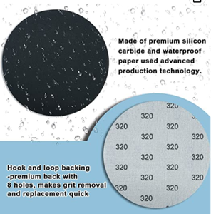 60 discos de lijado de 5 pulgadas papel de <span class=keywords><strong>lija</strong></span> orbital de grano 320, 600, 800, 1200, 1500, 2000 con pano de tachuela papel de <span class=keywords><strong>lija</strong></span> - Product Image 2