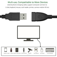 Kostenloses Muster: Individuelles USB 2.0 A-Stecker auf A-Buchse MF Ladekabel mit PVC-Ummantelung & Geflechtschirmung für Kamera- und Computeranwendungen