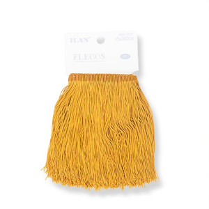 Frange in pelo di capra 15x200cm colore oro per decorazioni di abbigliamento - Product Image 2