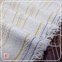 Tissu en lin bicolore effet sable, tissé à la navette, 75% coton 25% cationique, respirant, infroissable, idéal pour pantalons et costumes