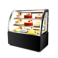 Vitrine réfrigérée commerciale à 2 niveaux pour mini-gâteaux, idéale pour boulangeries et pizzerias