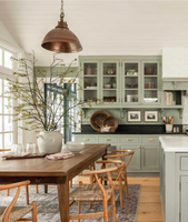 Ensemble complet de meubles de cuisine et de salle de bain au design moderne avec comptoirs, meubles de rangement, armoires de cuisine modulaires en bois massif