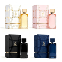 Parfum Arabe de Luxe 100ml pour Hommes et Femmes, Longue Durée, Style Dubaï, 4 Senteurs : Noir, Rose, Or, Bleu