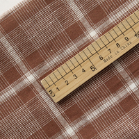 Tissu tissé à carreaux 100 % lin, teint en fil, plaid en pur lin, certifié GSR GOTS, pour chemises et blouses, pantalons