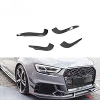 Pièces cosmétiques en fibre de carbone, garnitures de pare-chocs avant RS3 pour Audi RS3 8V berline 2017-2019
