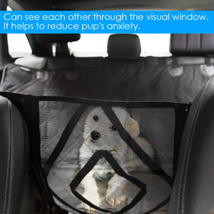 Housse de voiture pour chien lavable avec fenêtre en maille, imperméable, pour siège arrière avec poches de rangement - Product Image 2