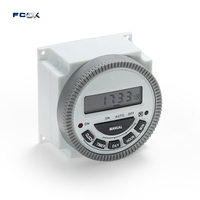 Interruptor de temporizador Digital de 220V, salida de 220V programable en 24 horas, con cubierta protectora sellada, interruptores de tiempo programables en 24 horas