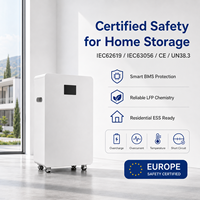 Système de batterie de stockage d'énergie domestique solaire hybride LiFePO4 16kWh 51.2V 314Ah CAN IEC62619 IEC63056 CE IP65 sur pied 8000+