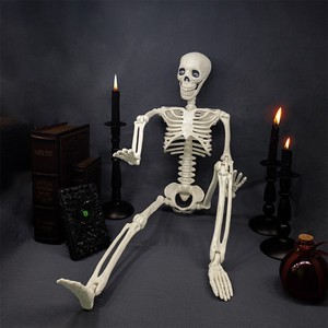 Figuras de Esqueletos de Halloween CT de 40cm, 70cm, 90cm y 165cm, Decoraciones de Plástico Articuladas para Uso en Interiores y Exteriores - Product Image 2