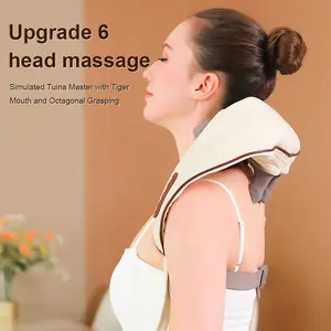 Wireless Electric Deep Kneeding Shiatsu Neck Shoulder Massager For Car Back Body Neck Massager With Heat