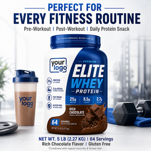 Proteína de Suero de Leche Elite en Polvo, Sabor Chocolate, 5 Libras, Gran Capacidad, Mezcla Rápida, Aporta Nutrición, Desarrollo Muscular, Entrenamiento Diario - Product Image 2