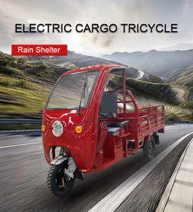 Elektrikli ağır motosiklet kamyon kargo kutusu ve kabin ile 3 tekerlekli üç tekerlekli üç tekerlekli bisiklet kargo üç tekerlekli bisiklet - Product Image 3