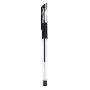 Stylo gel standard européen 0,5 mm avec grip TPR, corps transparent, pointe bille, pour bureau et école - Product Image 3